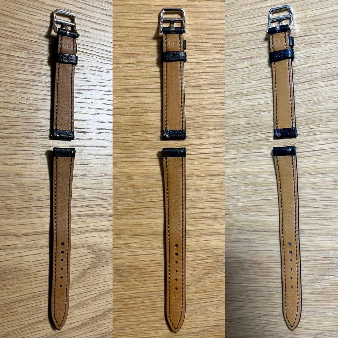 ブラック アリゲーター レザー ベルト 時計 エルメス ケープコッド HERME