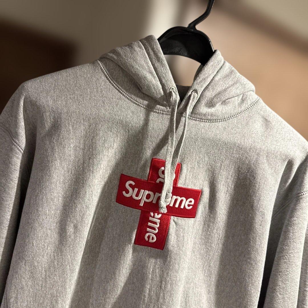 美品 SUPREME Cross Box Logo Hooded シュプリーム