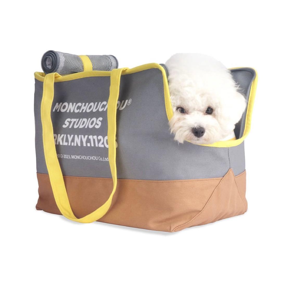 【新品】monchouchou Studio Bag グレー　犬用バッグ　韓国