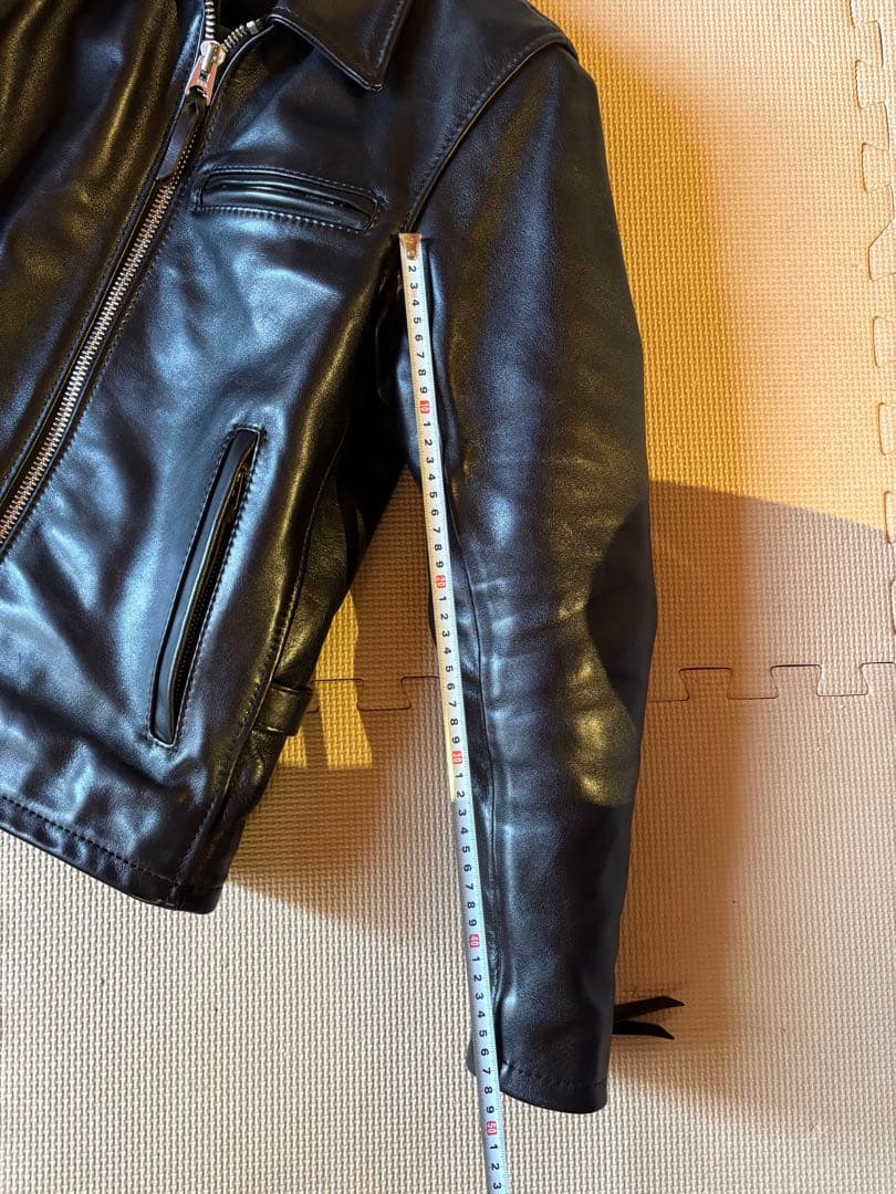 ヤドヤ　ブラック レザー シングルライダースジャケット