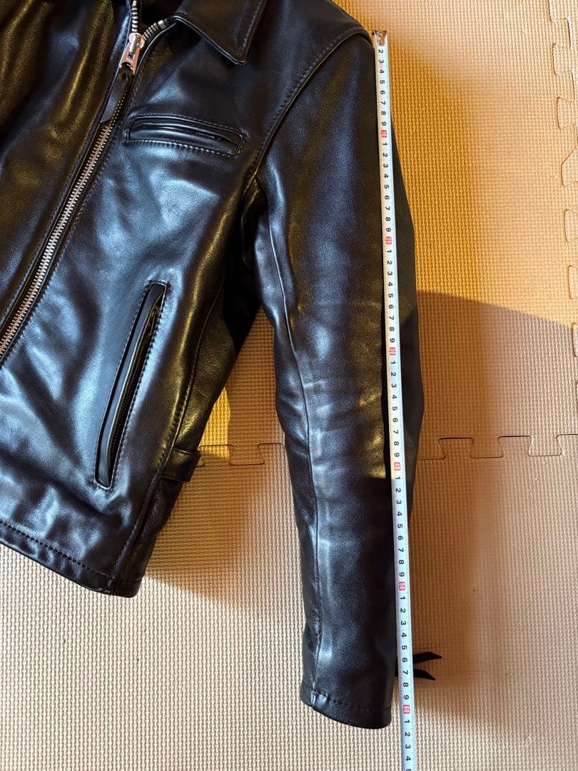 ヤドヤ　ブラック レザー シングルライダースジャケット