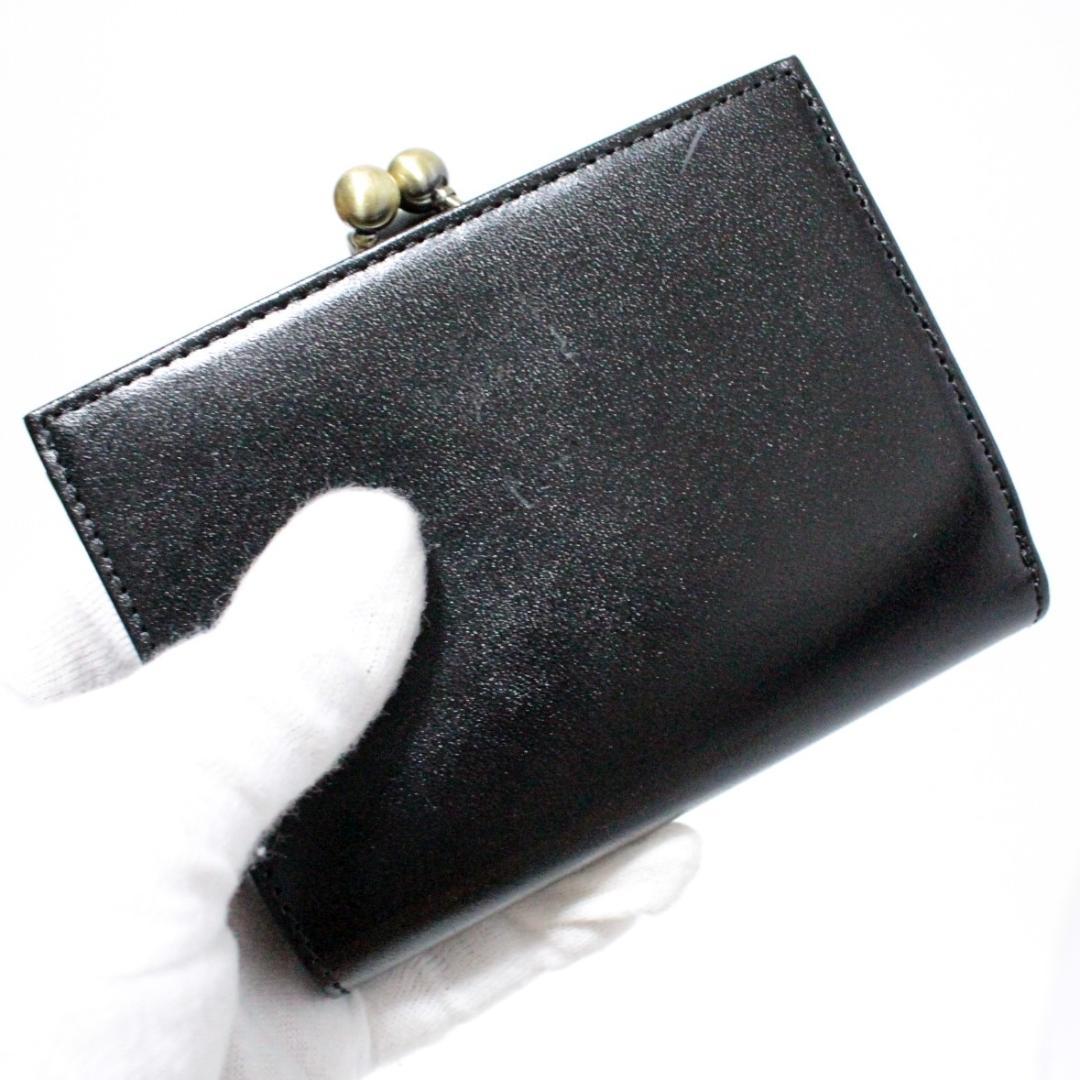 新品 アナスイ ブルボン ローズブローチベルト がま口小銭入れ 折り財布 黒