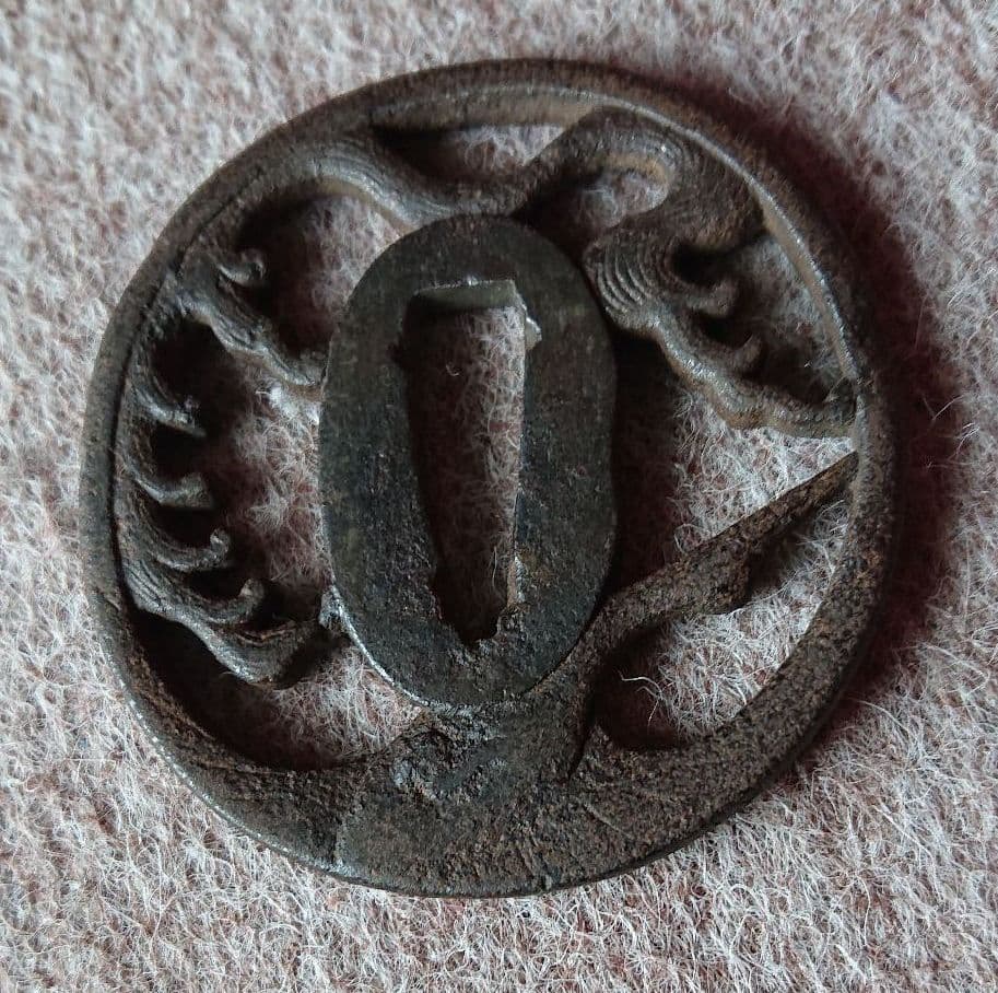 刀の鐔 鉄製ツー1