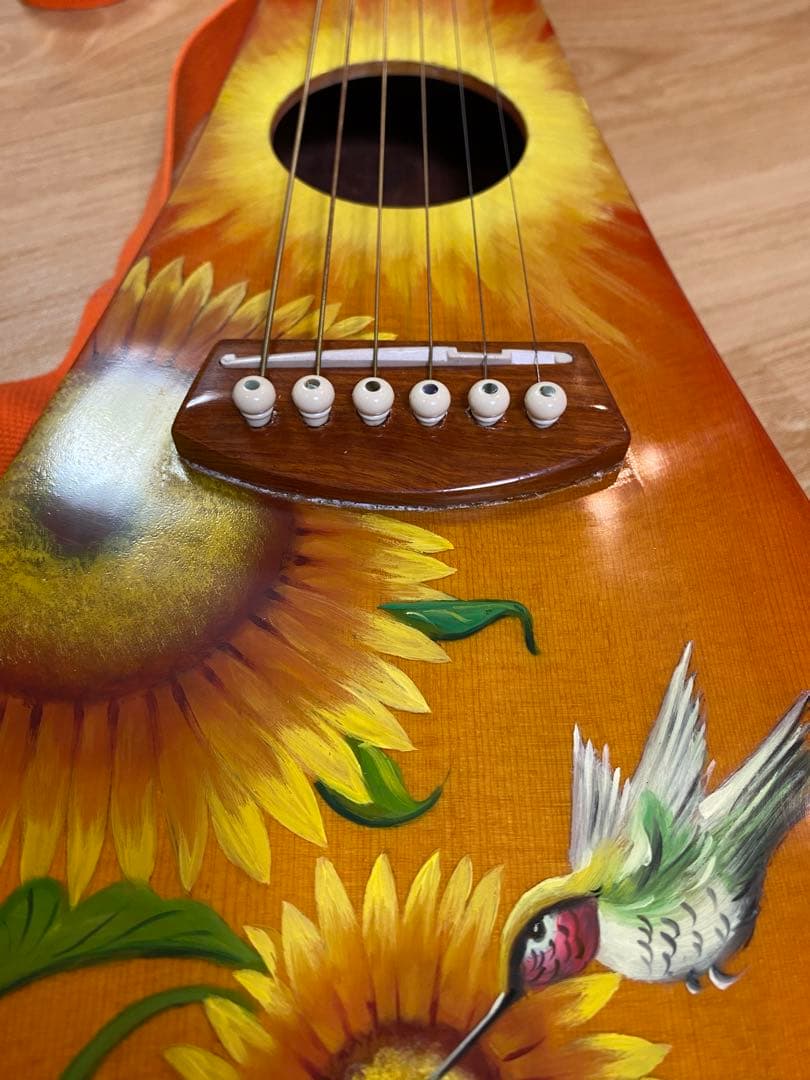 【新品未使用】 希少レア FLuffy ペイントトラベルギター ケース付