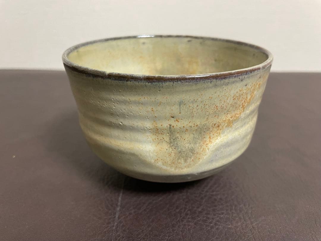 十三代亀井味楽　高取白釉茶盌　共箱　永田宗伴書付　高取焼　茶碗　茶道具