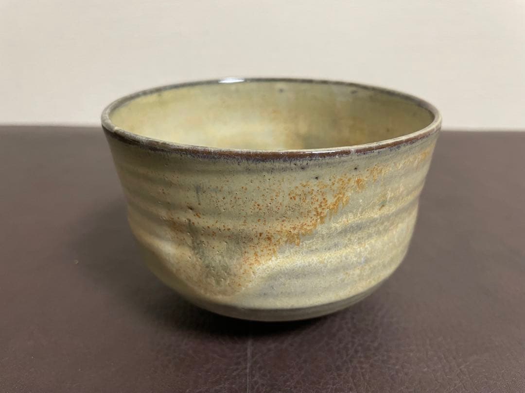 十三代亀井味楽　高取白釉茶盌　共箱　永田宗伴書付　高取焼　茶碗　茶道具