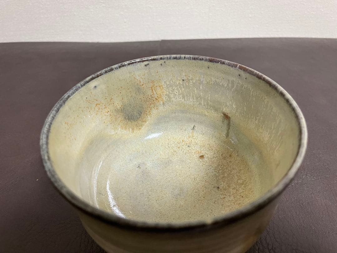 十三代亀井味楽　高取白釉茶盌　共箱　永田宗伴書付　高取焼　茶碗　茶道具