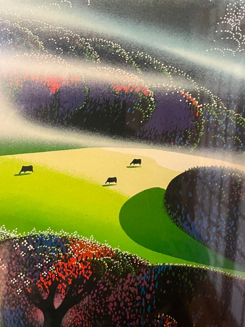 ★定価70万　真作アイベンロール　霧に覆われた山 本人サイン有り。