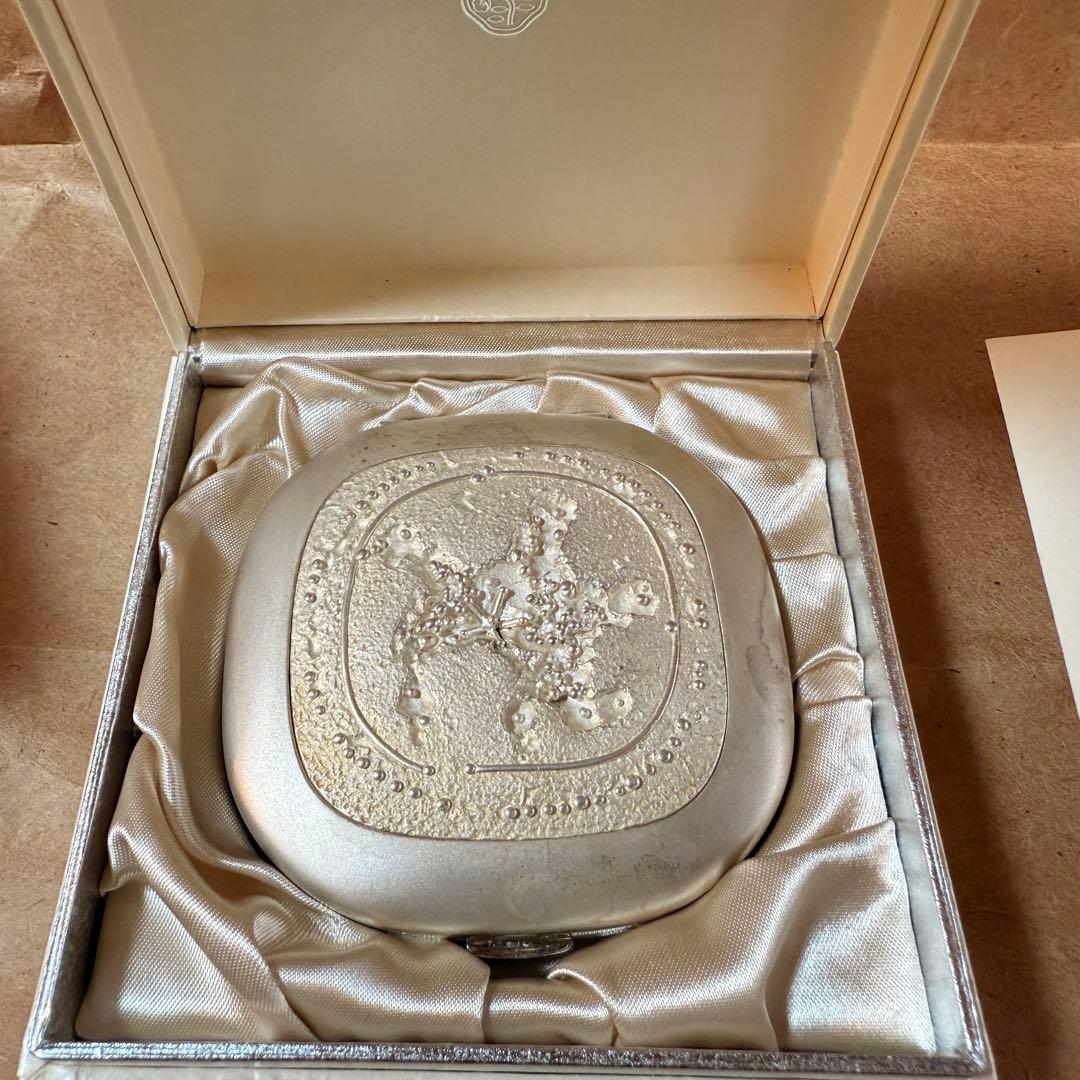 資生堂 純銀コンパクト 宮田宏平デザイン 限定工芸品 SILVER刻印 レア