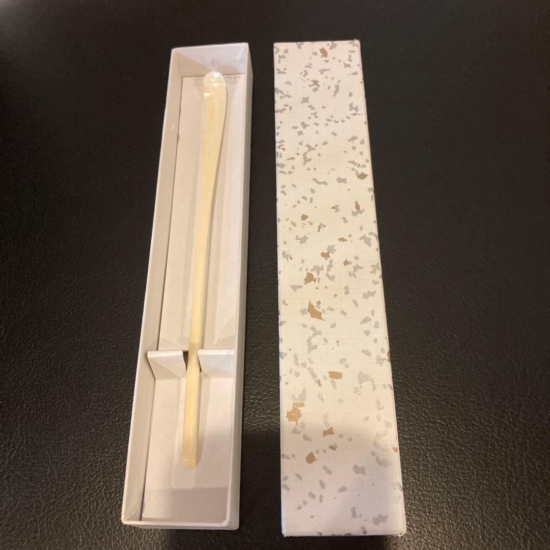茶道具　茶杓　牙材　白　天然素材　工芸品 アンティーク