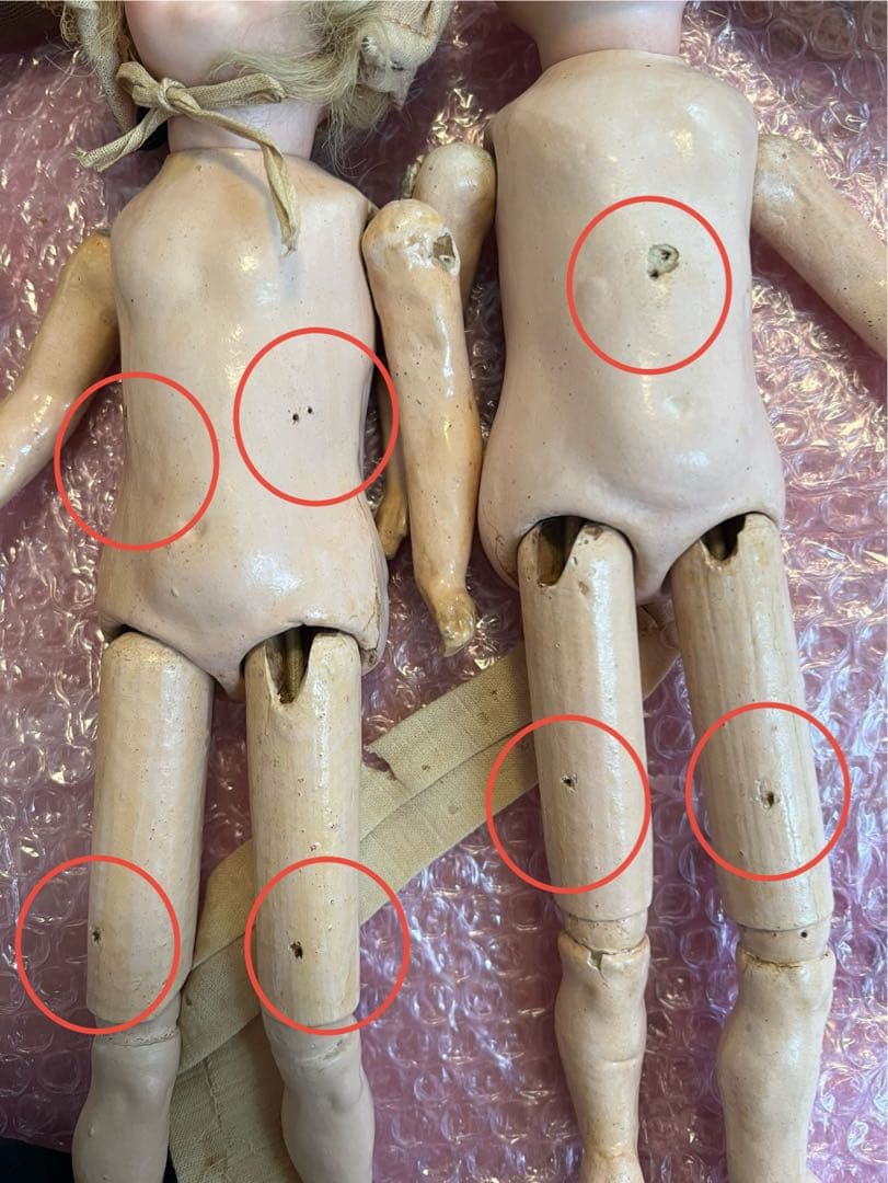 【アンティーク】ドイツ製ビスクドールアーモンドマルセル1894ペア