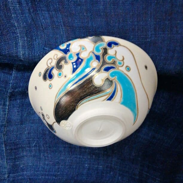 茶道具　青海波平茶碗