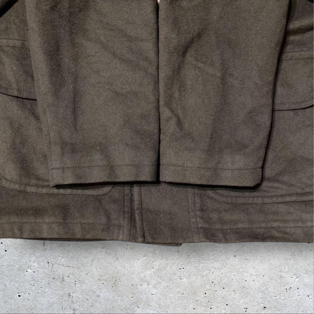 〈バーバリー〉ピーコート　子供服160㎝相当　モスグリーン　ノバチェック