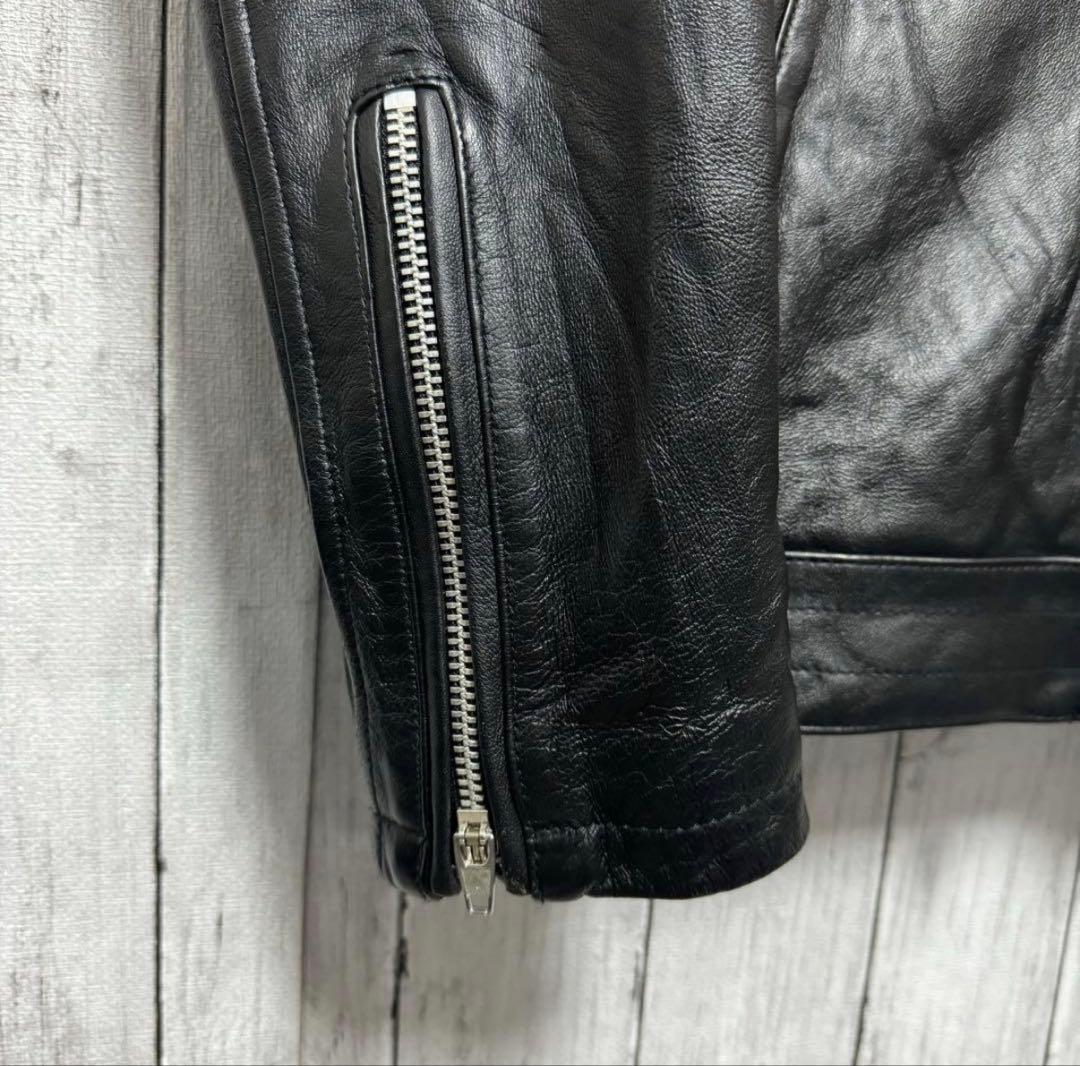 超美品！JACKROSE 羊革シングルライダースジャケット ラムレザー
