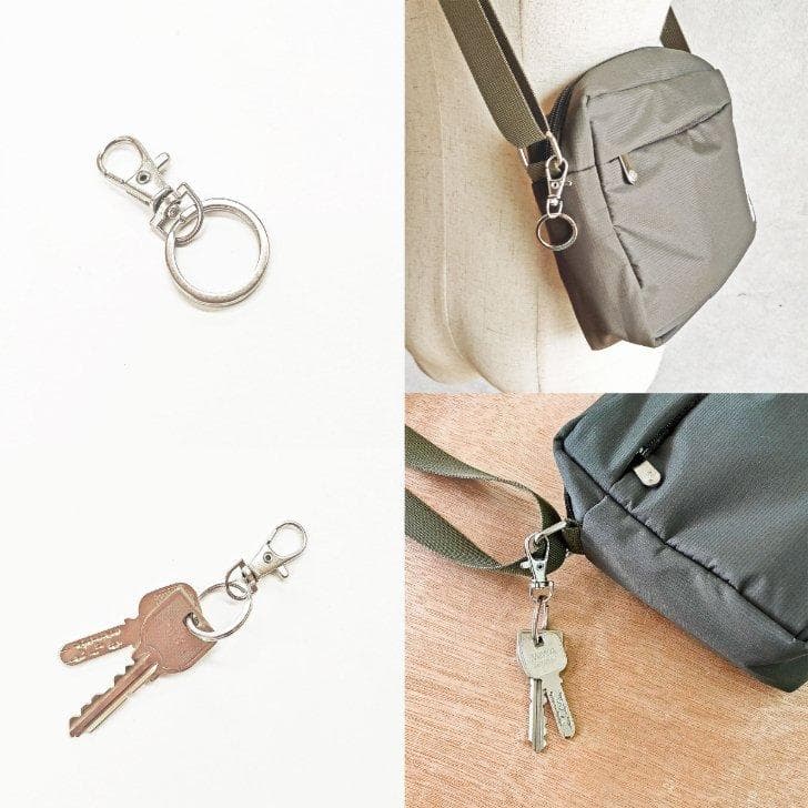 ナスカン ５0個セット３５mm 　１２袋小 回転式 キーホルダー