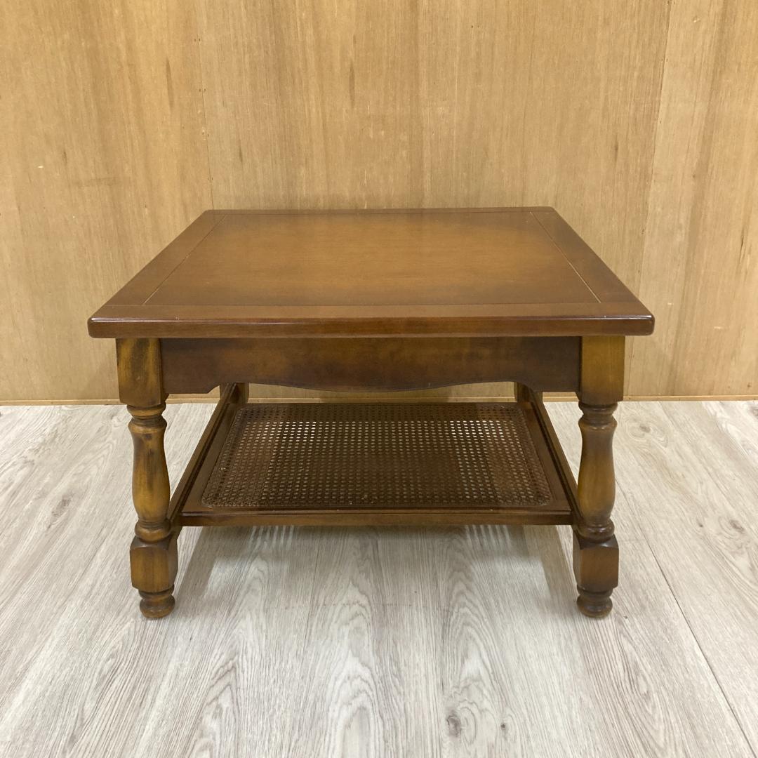 【カリモク】コロニアル　サイドテーブル　リビングテーブル　オールドカリモク　昭和