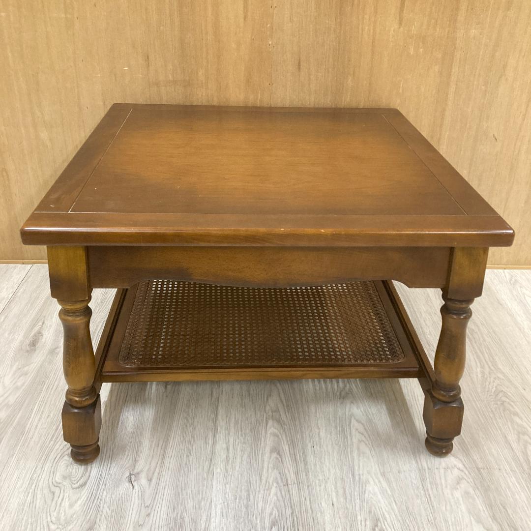 【カリモク】コロニアル　サイドテーブル　リビングテーブル　オールドカリモク　昭和