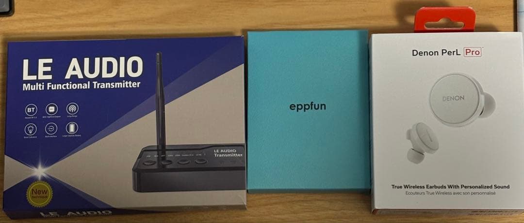 Denon PerL Pro ワイヤレスイヤフォンeppfunトランスミッター
