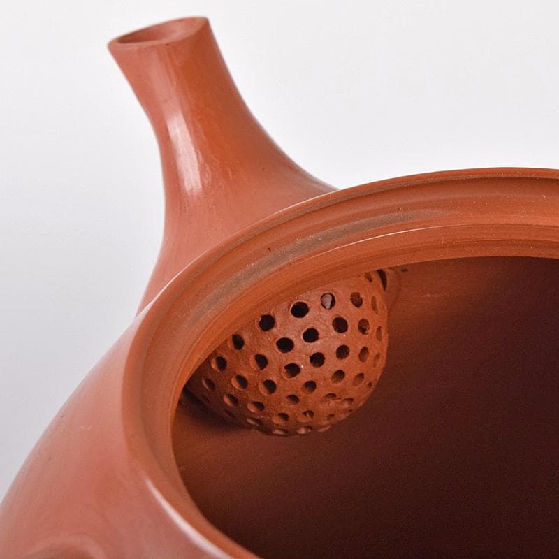 煎茶道具　佐渡無名異焼　丸山金水造　朱泥　茶器揃　共箱　M　R7931