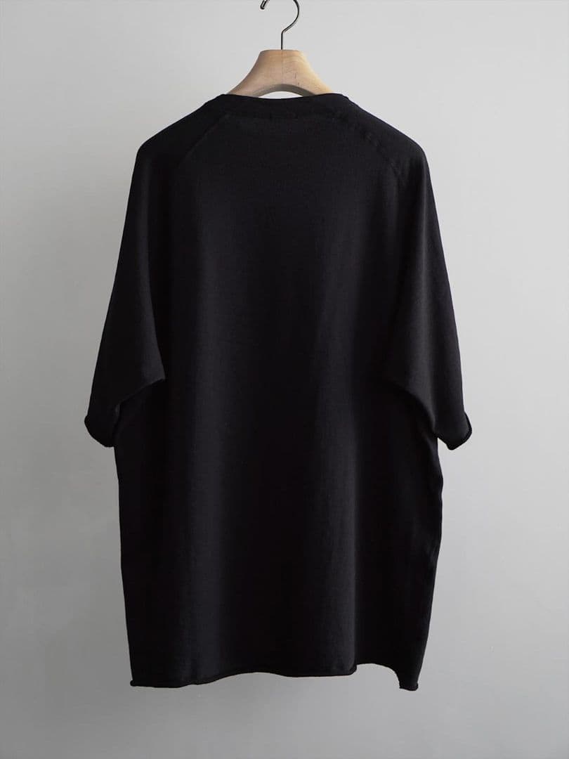 COMOLI LWコットン裏毛 半袖クルー コモリ サイズ2 ブラック