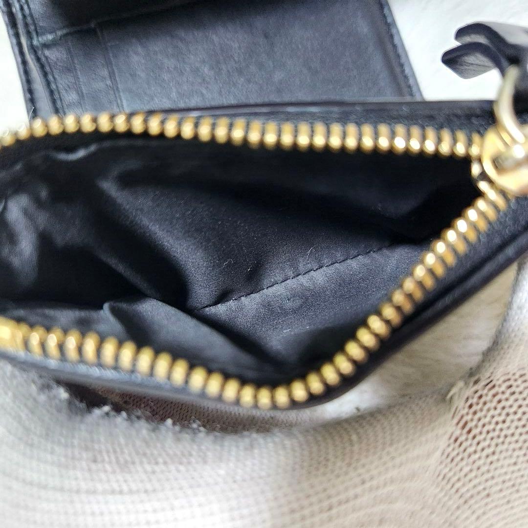 ✨極美品　正規品✨マルジェラ　三つ折り　グラムスラム　カレンダー　ステッチ　黒