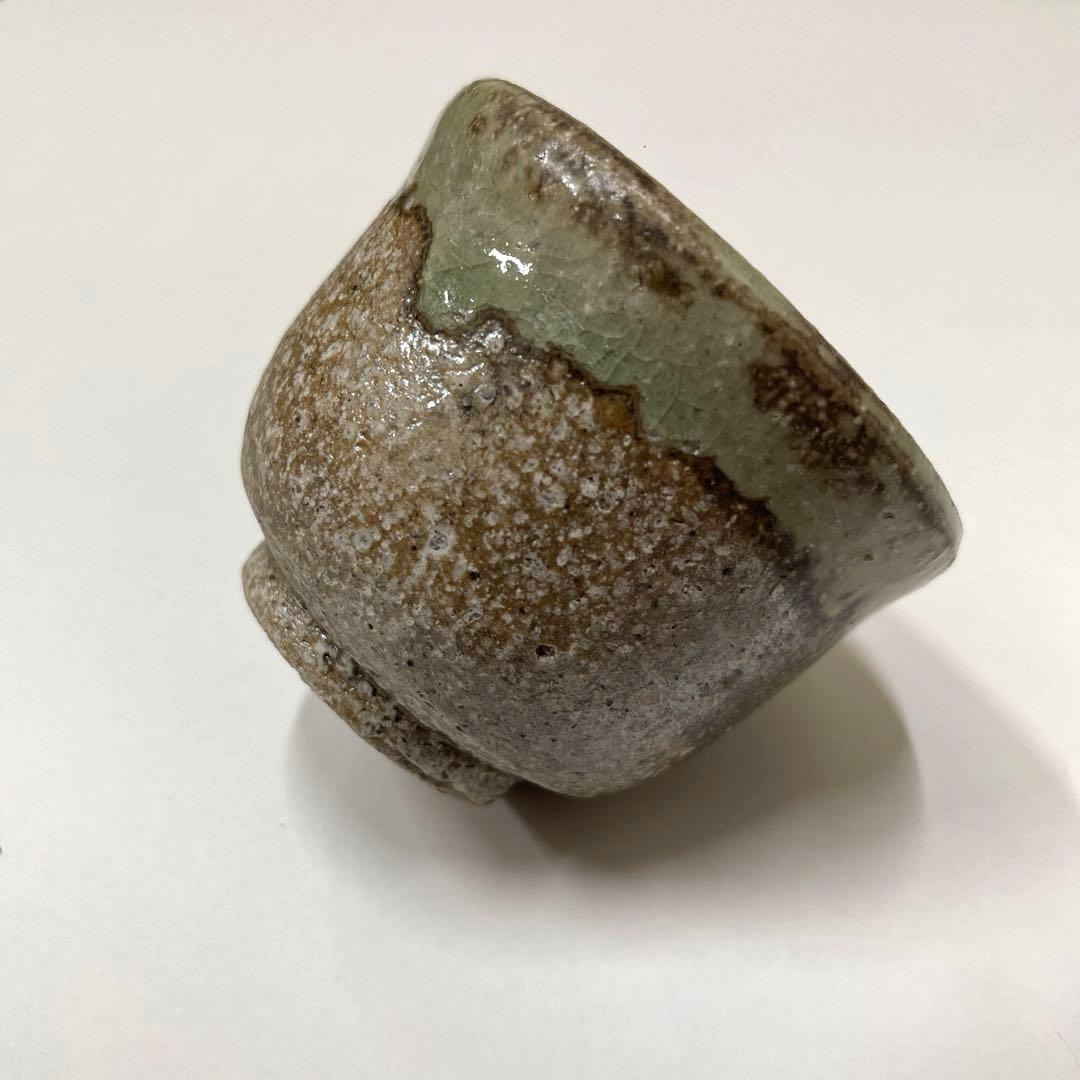 #XG235 陶芸家・常滑焼・江崎一生・常滑灰釉盃・ぐい呑み・共箱・栞付・酒器