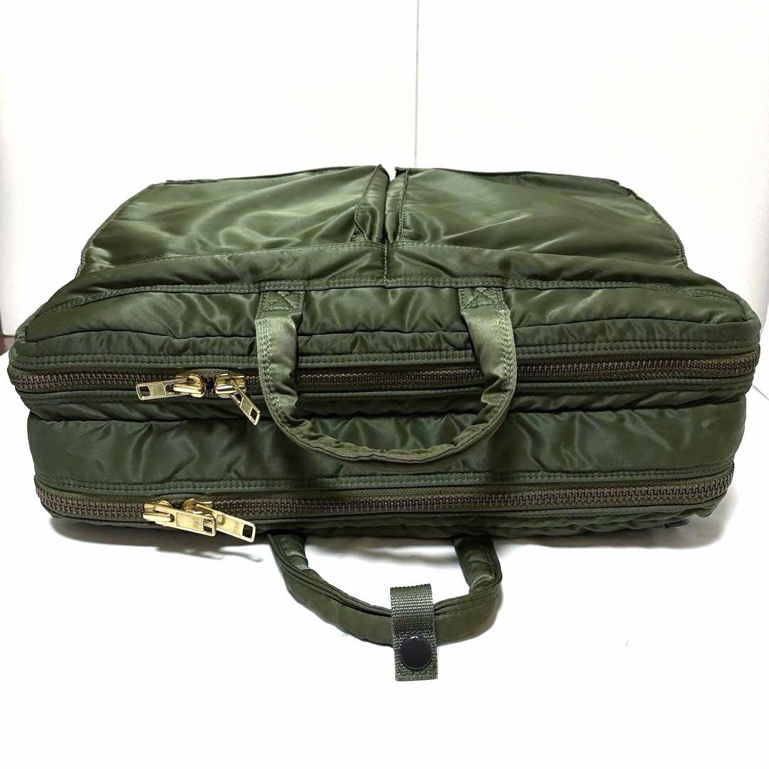 極美品✨希少 ポーター タンカー ビジネスバッグ3way 2層式 A4可 セージ