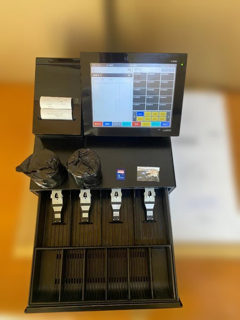 取説 無料設定 鍵2本 SD 設定ツール付 カシオ レジスタ V-R200