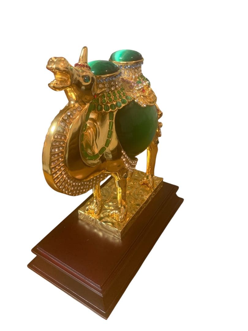 中国美術 りゅうきんらくだ 流金駱駝 24金メッキ　奮門 開拓