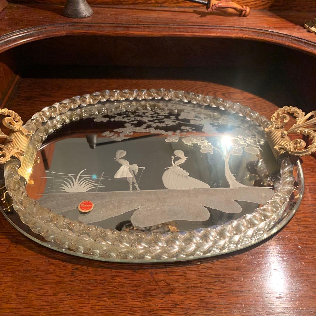 ヴェネチア　ムラーノガラス　デキャンタセット　8点　アレキサンドライトガラス