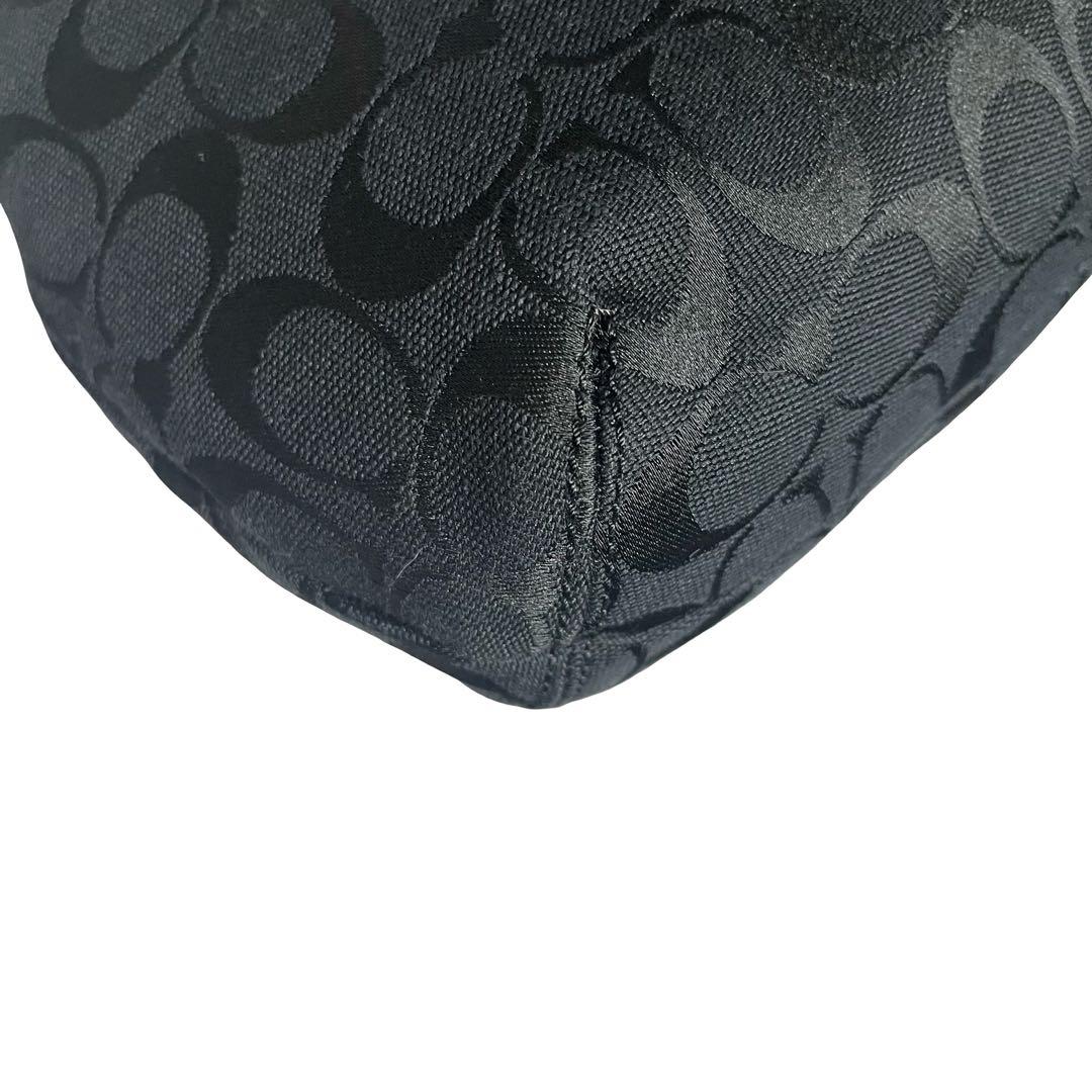 コーチ ワンショルダーバッグ シグネチャー キャンバス 2way 肩掛け 黒