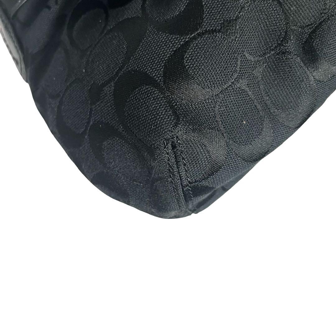 コーチ ワンショルダーバッグ シグネチャー キャンバス 2way 肩掛け 黒