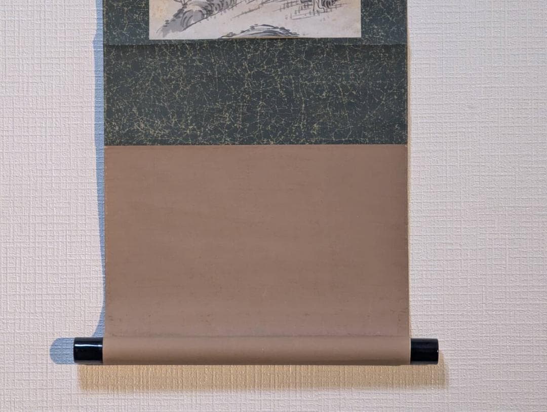 【真作】掛軸　山水図　南画風　古画　文人画風　古美術　合箱入　T74