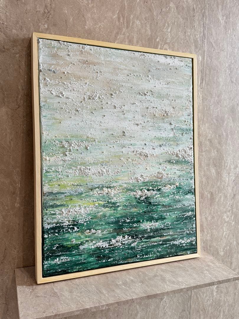 キグルミん様アクリル画テクスチャーアートno.106抽象画キャンバスアートパネル