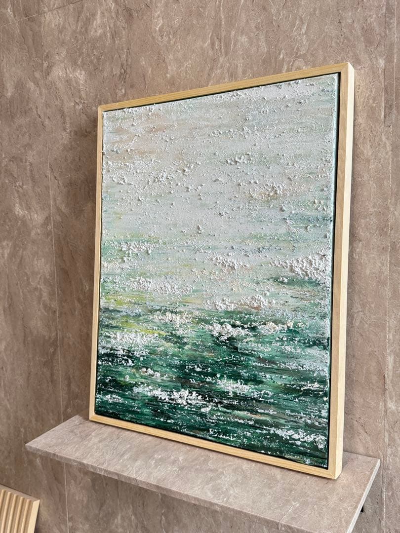 キグルミん様アクリル画テクスチャーアートno.106抽象画キャンバスアートパネル