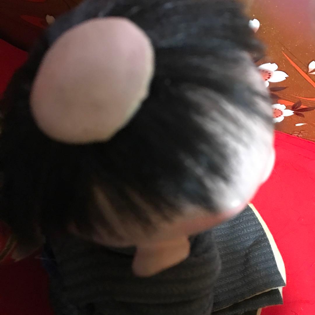 お値下　可愛い明治抱き人形　小さめ　えくぼ　福耳　市松人形