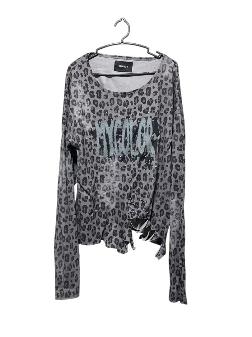 【美品】GRANCY ラインストーグラフィックロンT Mサイズ