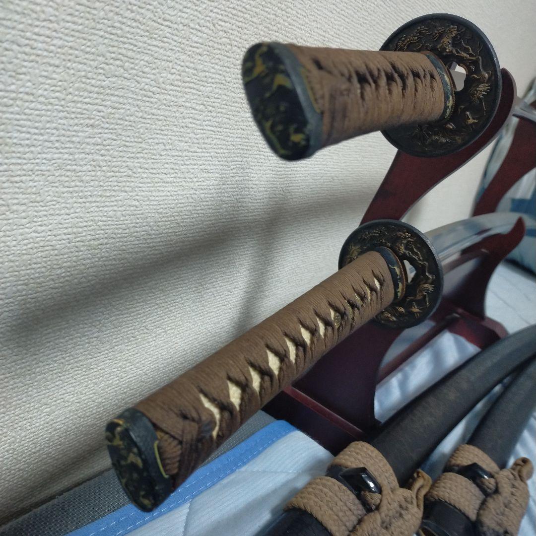 居合刀　模造刀　日本刀　刀剣　樋入り刀身　軽量　飾り鞘　鮫皮　脇差　太刀