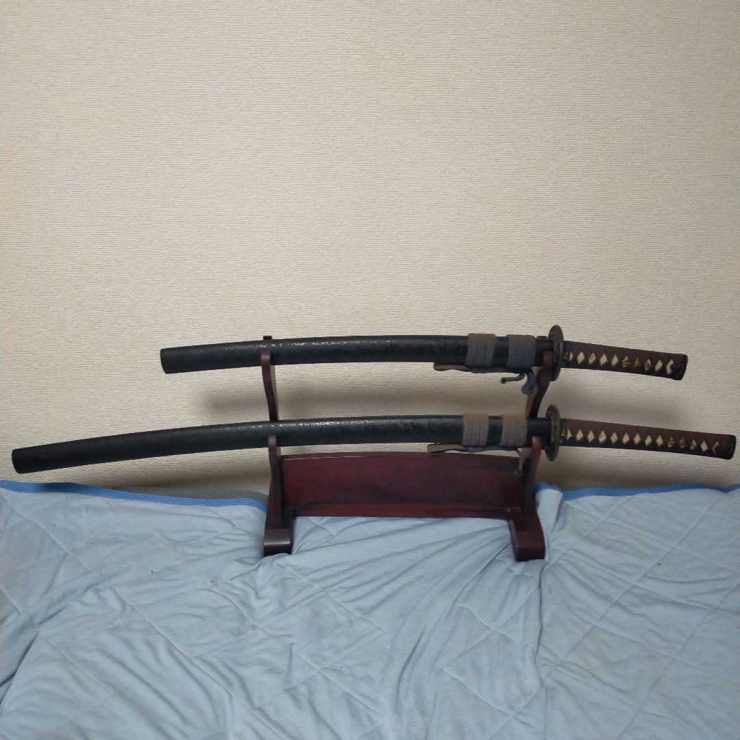 居合刀　模造刀　日本刀　刀剣　樋入り刀身　軽量　飾り鞘　鮫皮　脇差　太刀