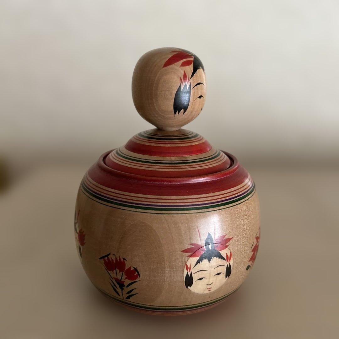 大沼秀顕工人 こけし【蓋付きえじこ】