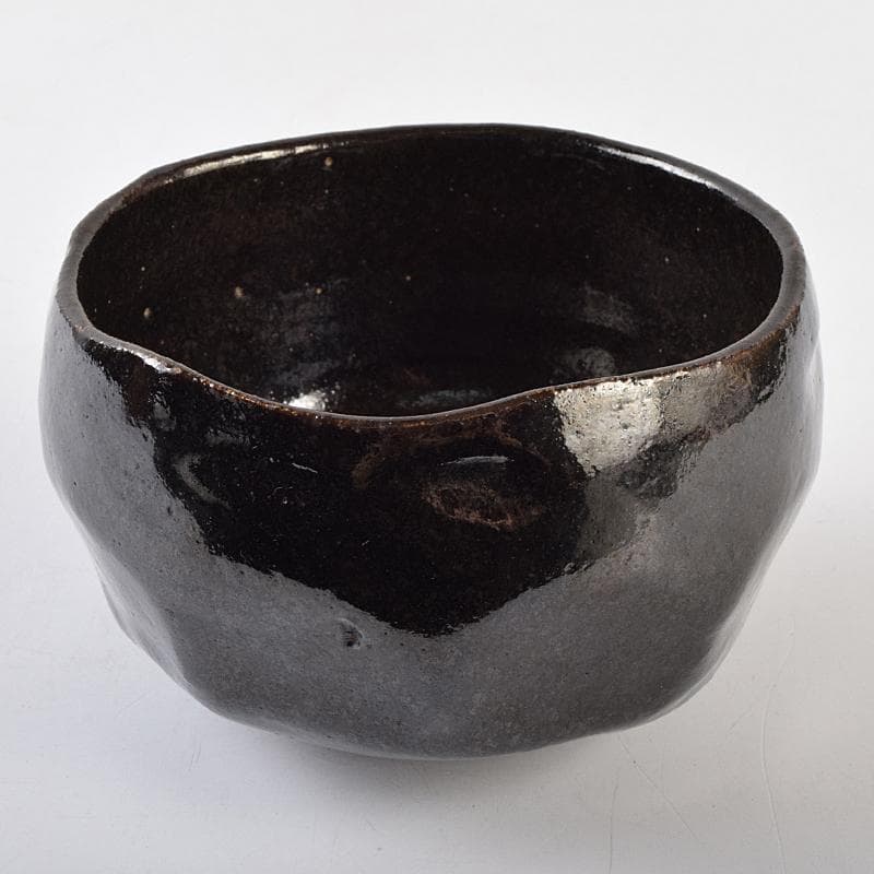 茶道具　楽吉左衛門　十代旦入作　黒楽茶碗　共箱　M　R9484