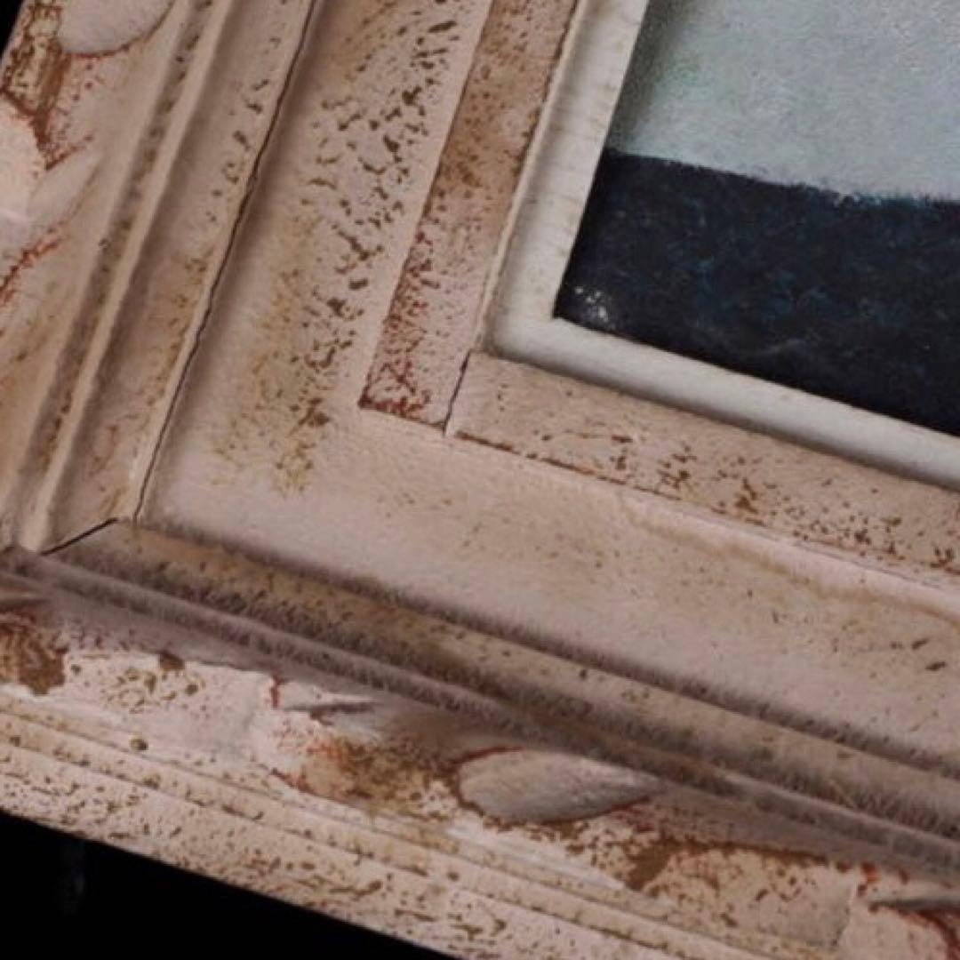 【模写】岡鹿之助「遊蝶花」油彩 54×62cm 文化勲章作家 送料込み