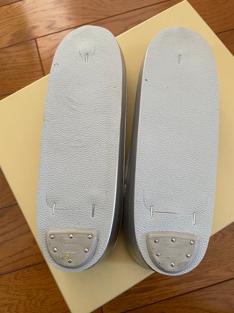 【美品】草履バッグセット silver （草履LLsize）