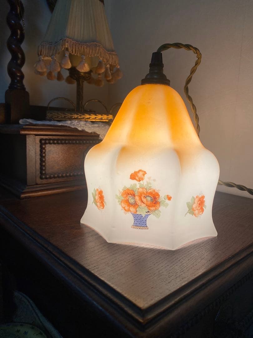 イギリスアンティークランプシェードのみ