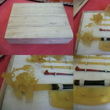 AKａ4070　時代簪　櫛セット　木箱付