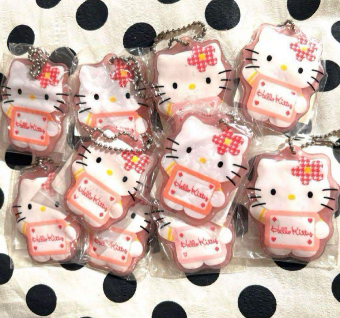 レトロキティ　ハローキティ　千鳥柄　カオハナ　キーホルダー　キーチェーン