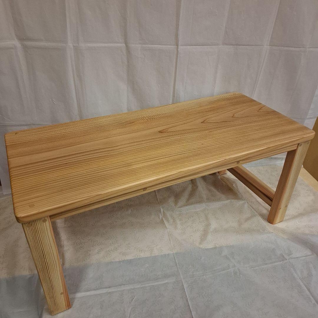 天然杉一枚板　テーブル　サイドテーブル　コーヒーテーブル　作業台　ベンチ　TV台