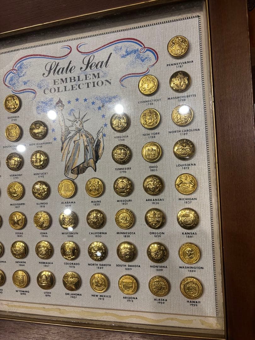 ヴィンテージ チェンジ ボタン ワーク ボタンState Seal