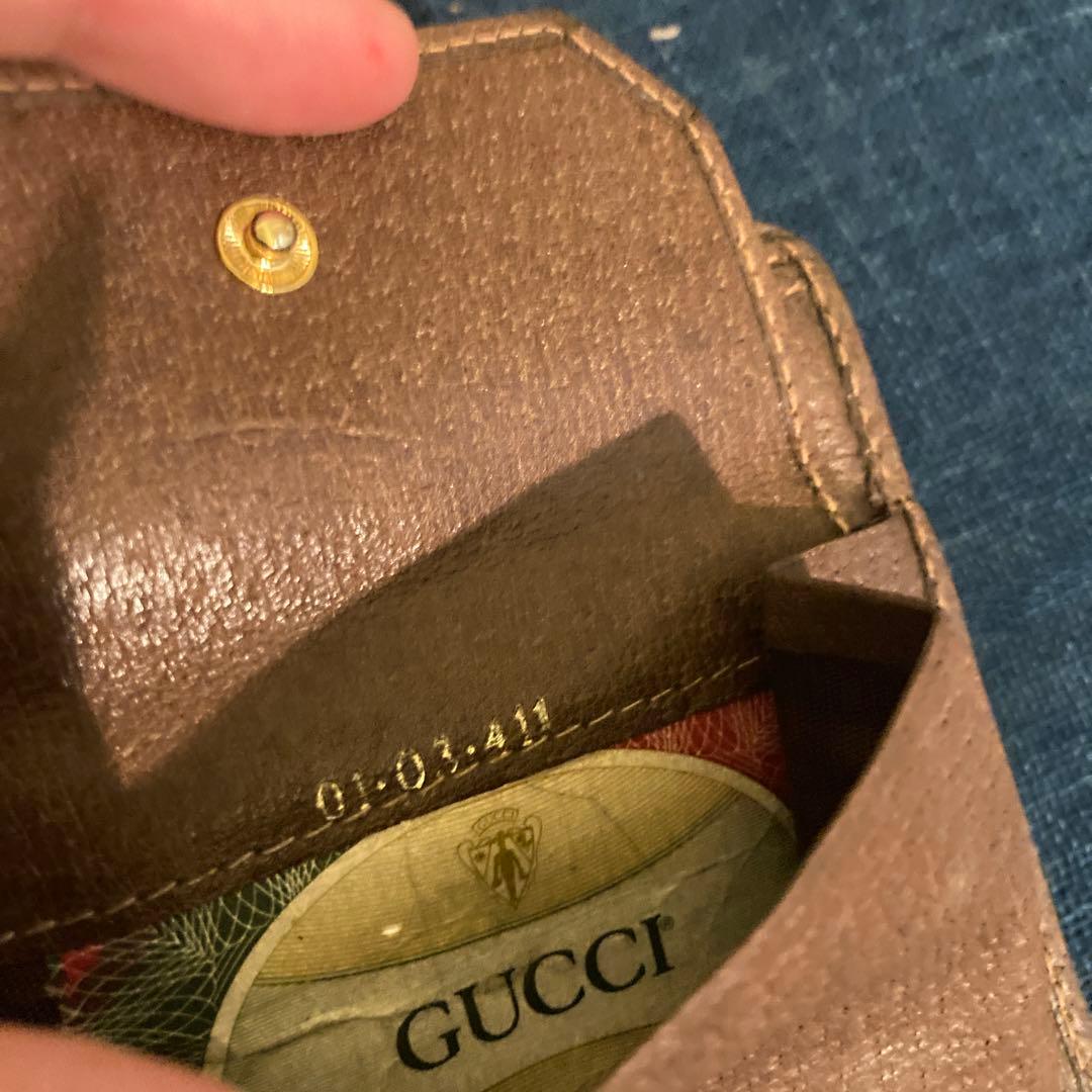 80s GUCCI グッチ　 small wallet 折りたたみ財布