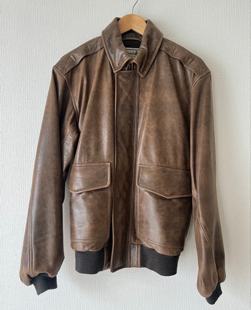 L.L.Bean レザーフライトジャケット A-2タイプ Sサイズ 本革
